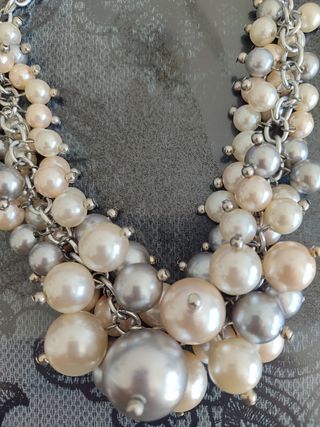 Collar bolas bisutería 