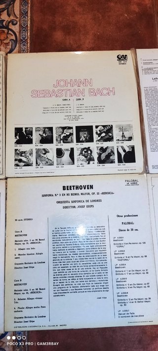 6 VINILOS BACH, BEETHOVEN E MOZART
