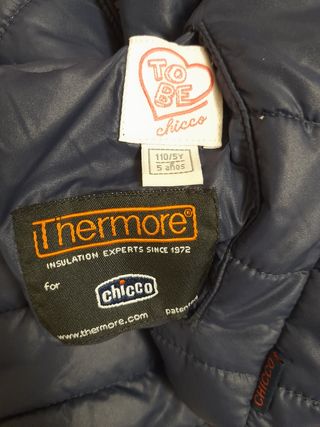 Piumino thermore smanicato bambina Chicco 5 anni