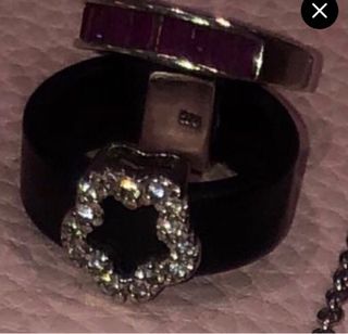 🖤Anillo flor🌸con brillantes✨💎
