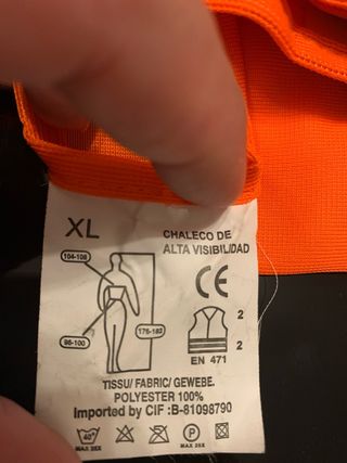 Chaleco fluorescente naranja