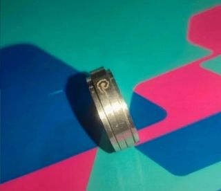 Anillo acero grande 19.8 mm plateado 