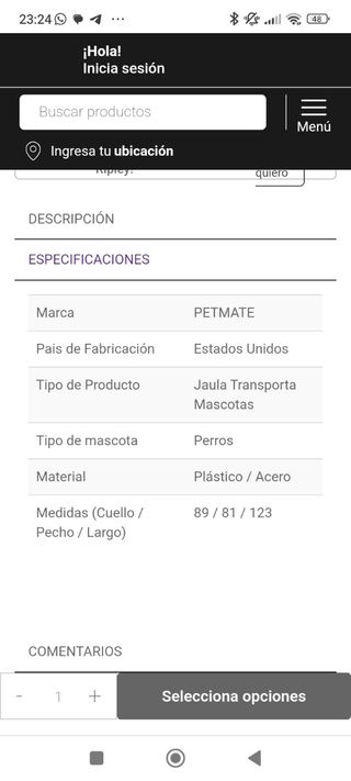 Jaula transportín XL Perros