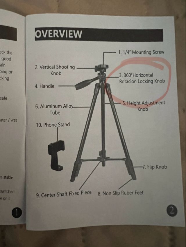 Treppiede per telefono portatile