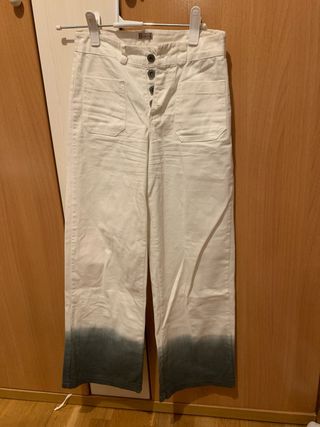 pantalon blanco campana