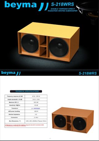 Caja Doble 18 Beyma abedul