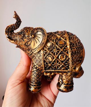 Ornamento de Elefante da Sorte e Riqueza