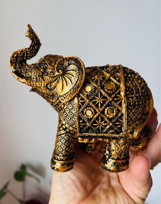 Ornamento de Elefante da Sorte e Riqueza