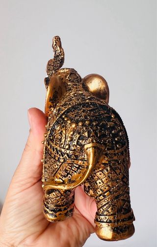 Ornamento de Elefante da Sorte e Riqueza