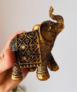 Ornamento de Elefante da Sorte e Riqueza