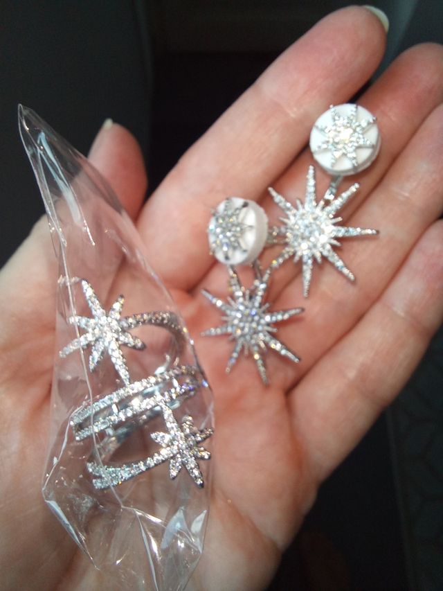 Set orecchini ed anello a stella  ⭐🌟