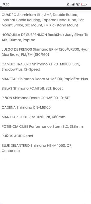 Bicicleta cube attention slx 2024