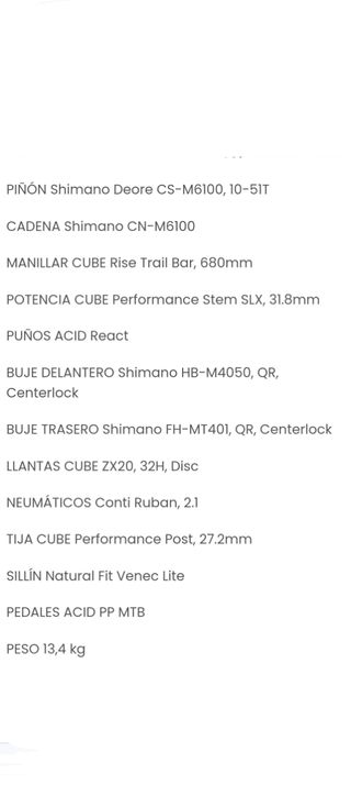 Bicicleta cube attention slx 2024