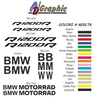 kit adesivi stickers bmw r1200r r 1200 r tipo2