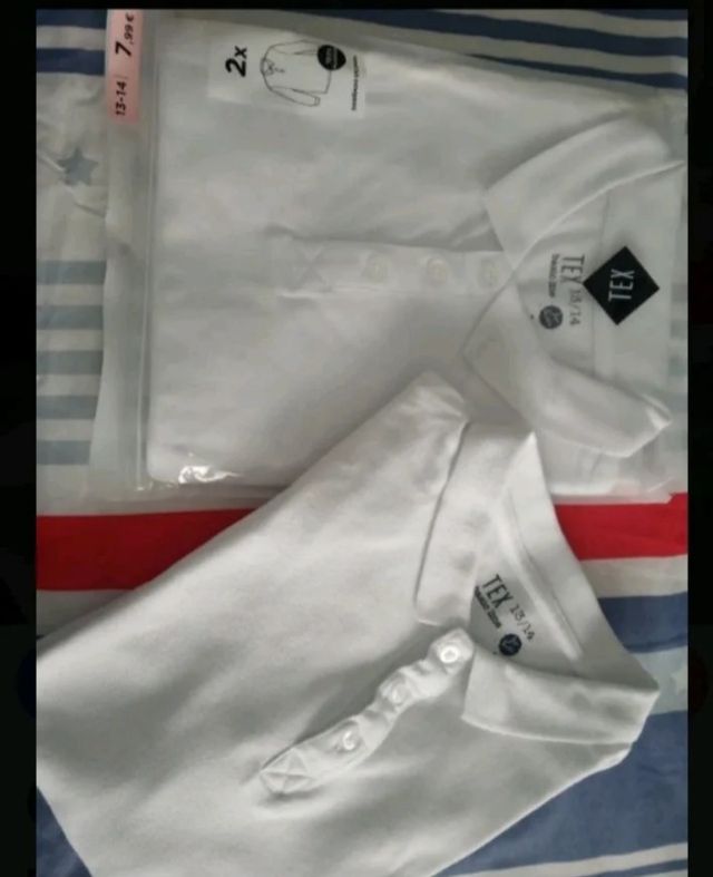 Polos blancos uniforme talla 11