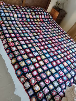 Colcha crochet lana