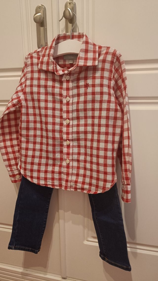 Conjunto camisa y vaquero niño 4 años