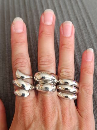 Anillos grandes plata 