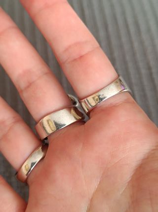Anillos grandes plata 