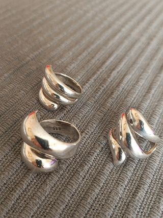 Anillos grandes plata 