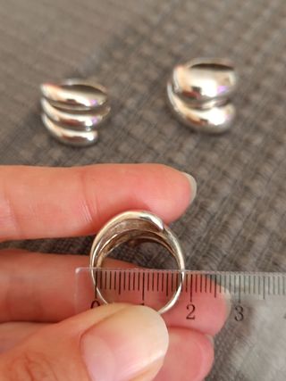 Anillos grandes plata 