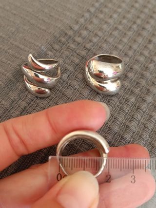 Anillos grandes plata 