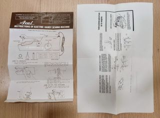 Maquina de coser de viaje a pilas.