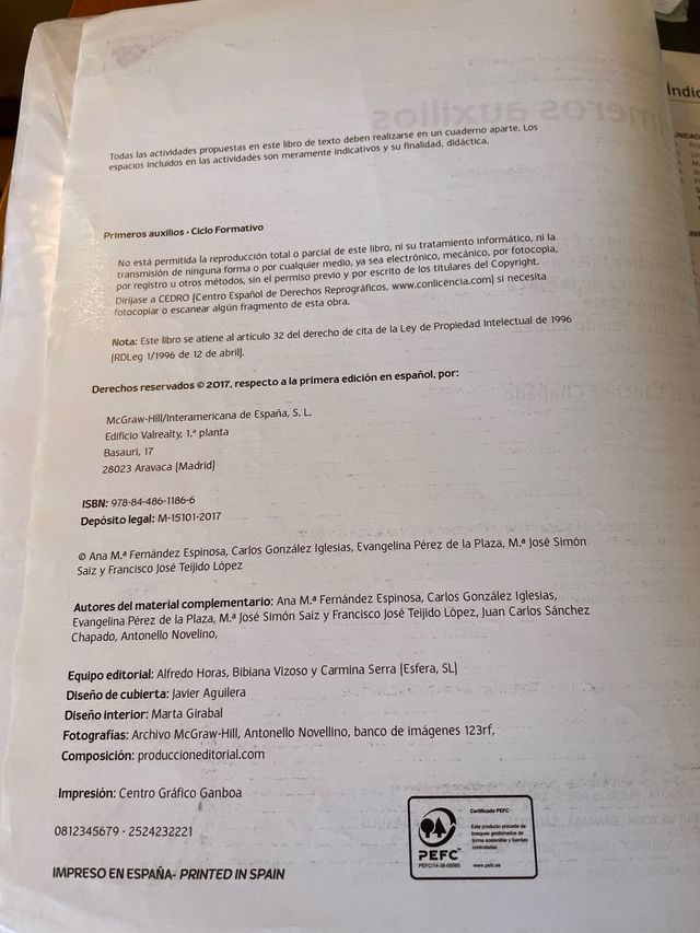 Libro Primeros Auxilios