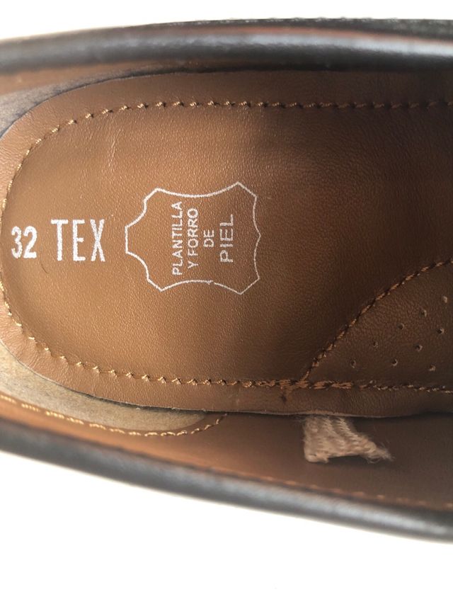 Zapatos piel niño Tex