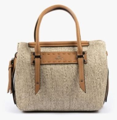 Bolso de mano rafia camel nuevo