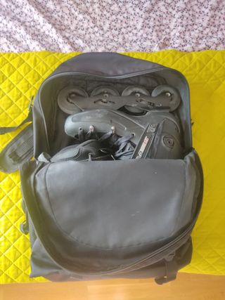 Mochila patines Skate negra