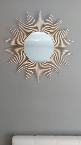 Espejo estrella madera claro
