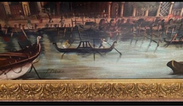 Cuadro VENECIA con marco antiguo