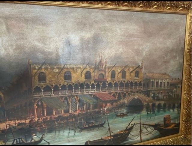 Cuadro VENECIA con marco antiguo