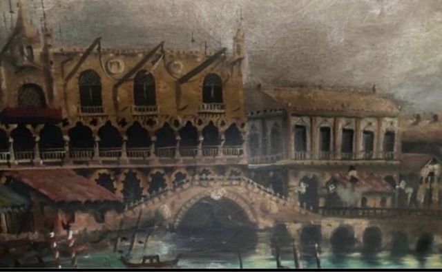 Cuadro VENECIA con marco antiguo