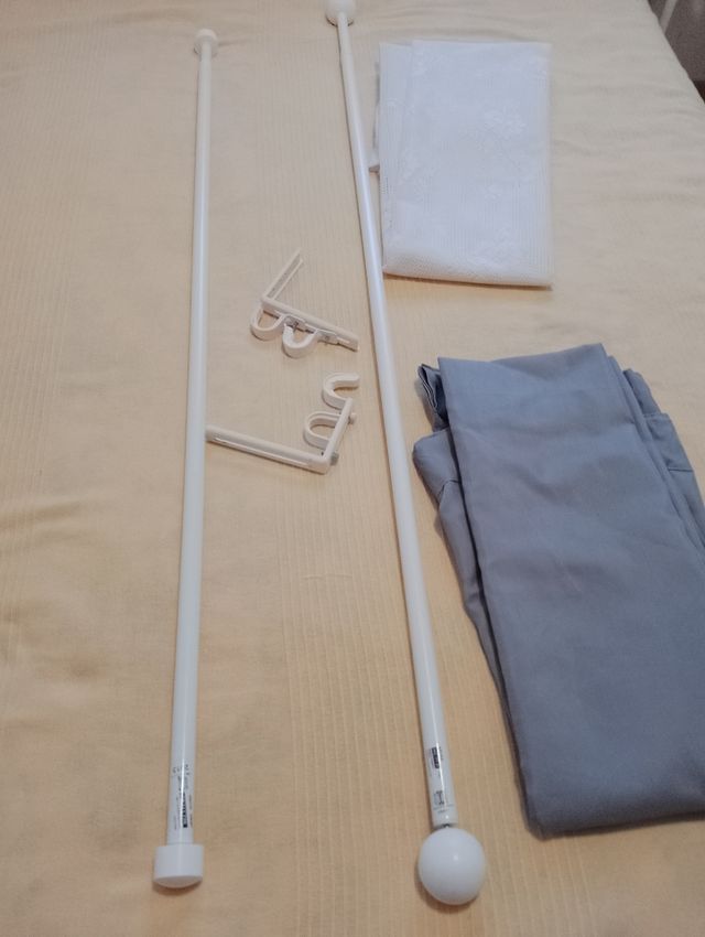 Barras + cortinas + visillo