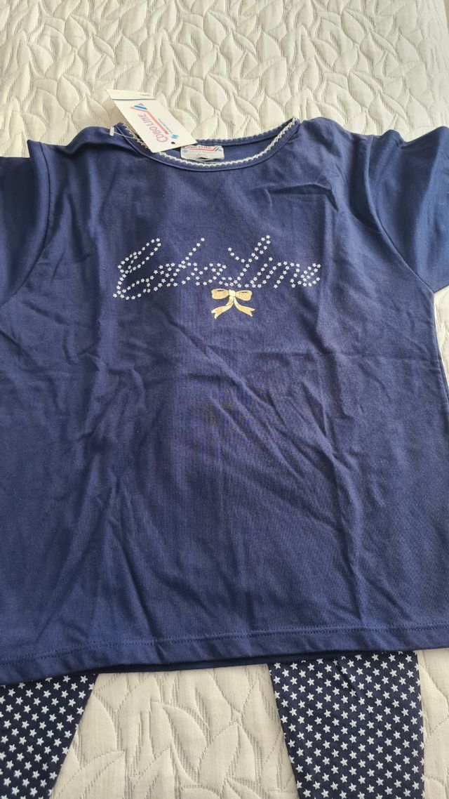 Conjunto niña azul, talla 6/116