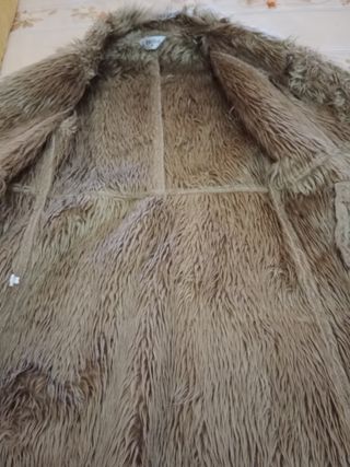 Abrigo piel sintética mujer talla M