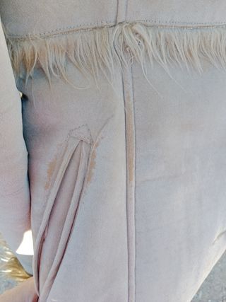 Abrigo piel sintética mujer talla M