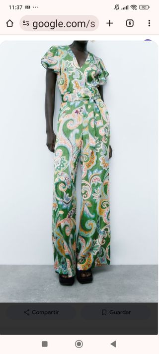 Mono largo estampado multicolor Zara XS