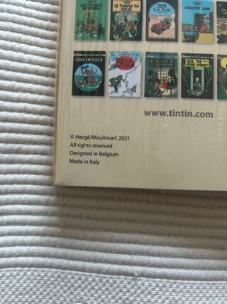 Postales Tintín carátulas de sus comics