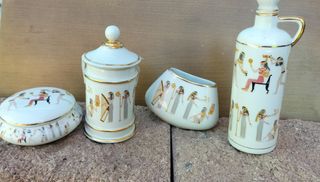 Juego de cerámica porcelana egipcio