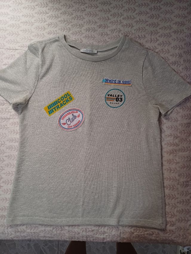 Camiseta de brillo zara