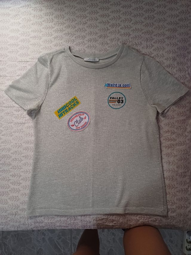 Camiseta de brillo zara