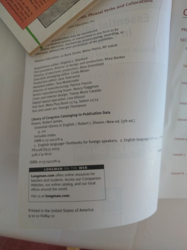 Essential idioms in english. Longman