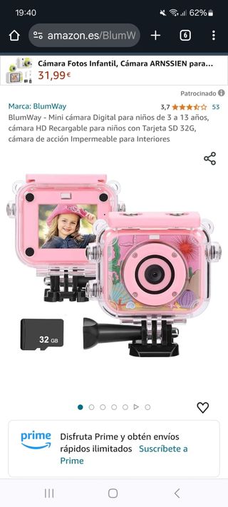 Cámara de fotos infantil