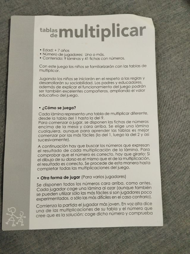 Juego educativo Tablas de multiplicar