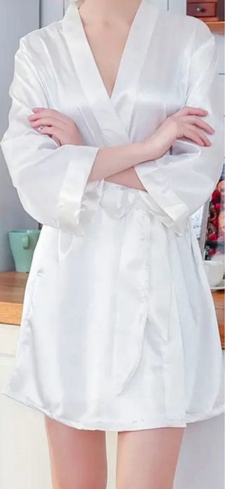 Conjunto bata bride,camison y zapatos