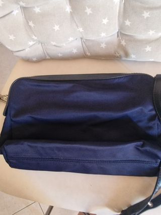 Bolso naylon y piel