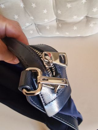 Bolso naylon y piel